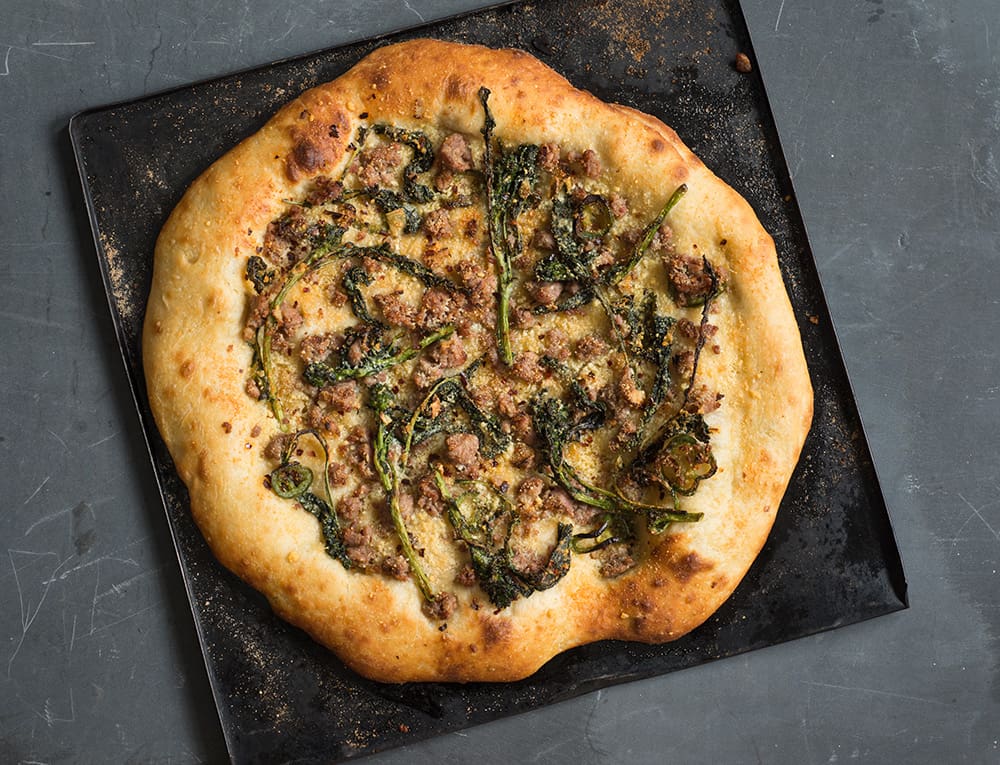 Pizza with Broccoli Rabe and Sausage