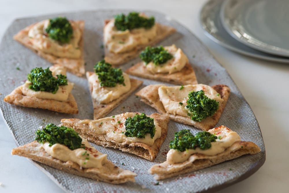 Broccoli Rabe and Hummus Meze