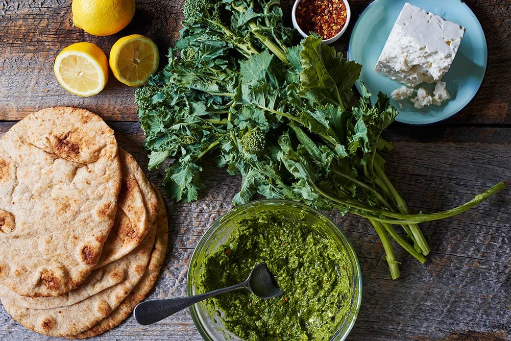 Andy Boy Broccoli Rabe Naan Flatbreads