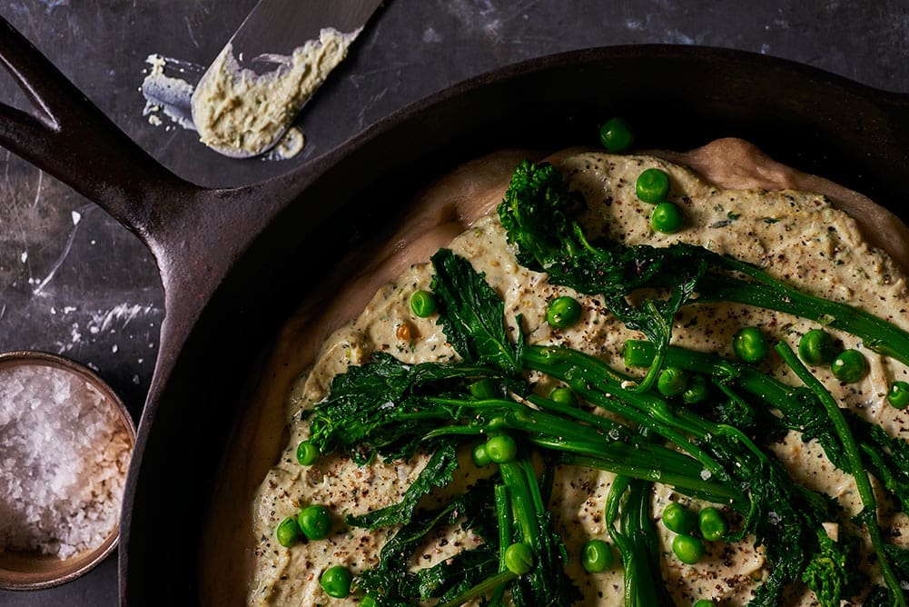 Andy Boy Broccoli Rabe Green Ricotta Skillet Pizza