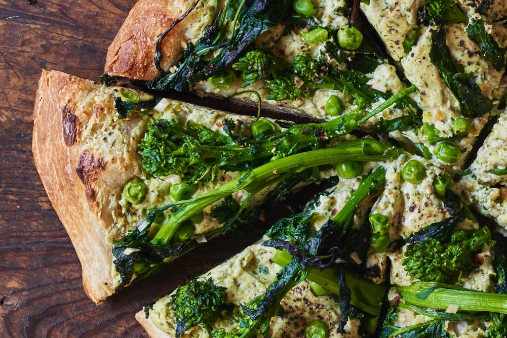 Andy Boy Broccoli Rabe Green Ricotta Skillet Pizza