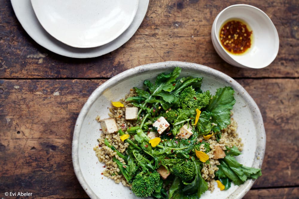 Sun-dried Tomato and Broccoli Rabe Quinoa