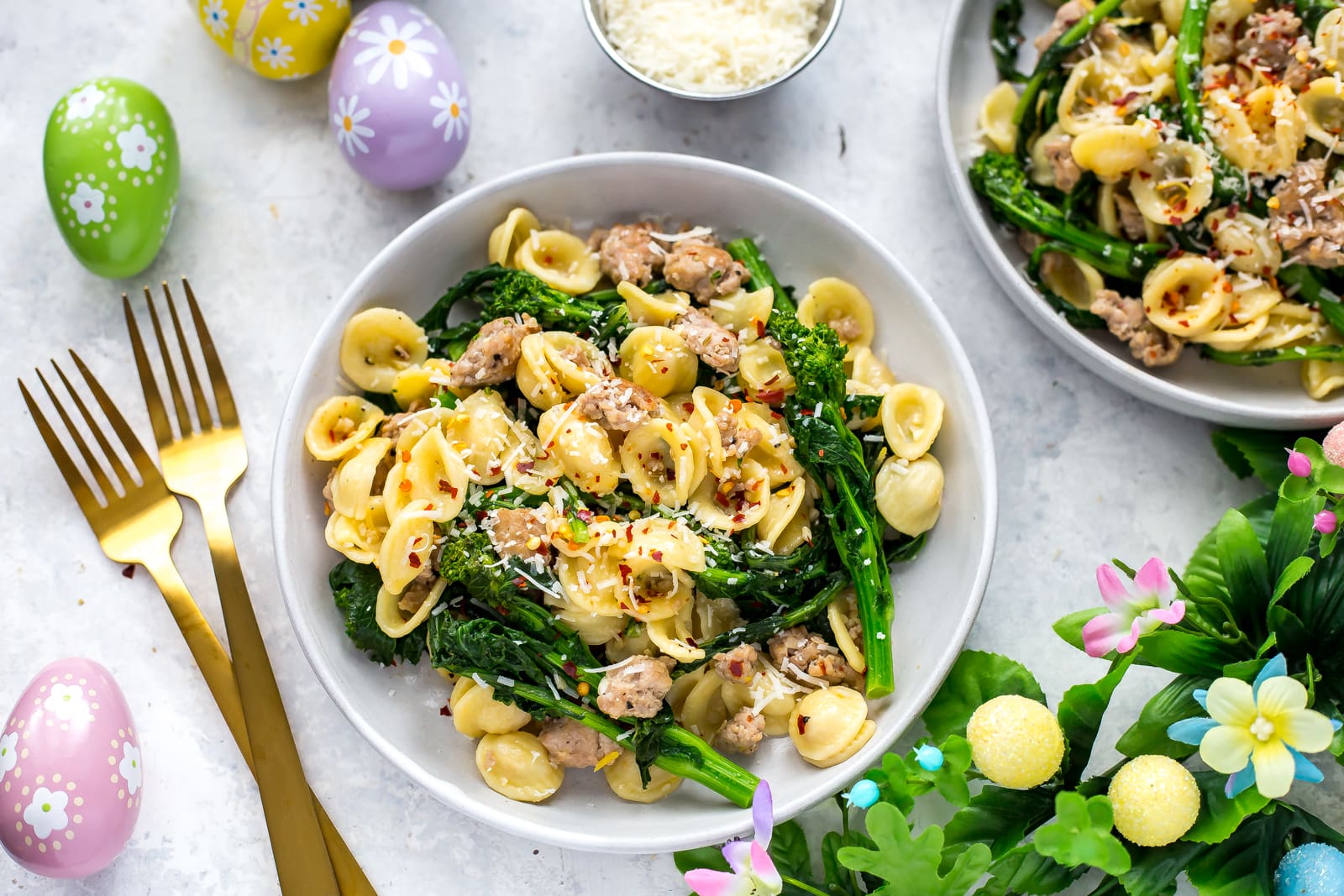 Broccoli Rabe and Turkey Sausage Orecchiette